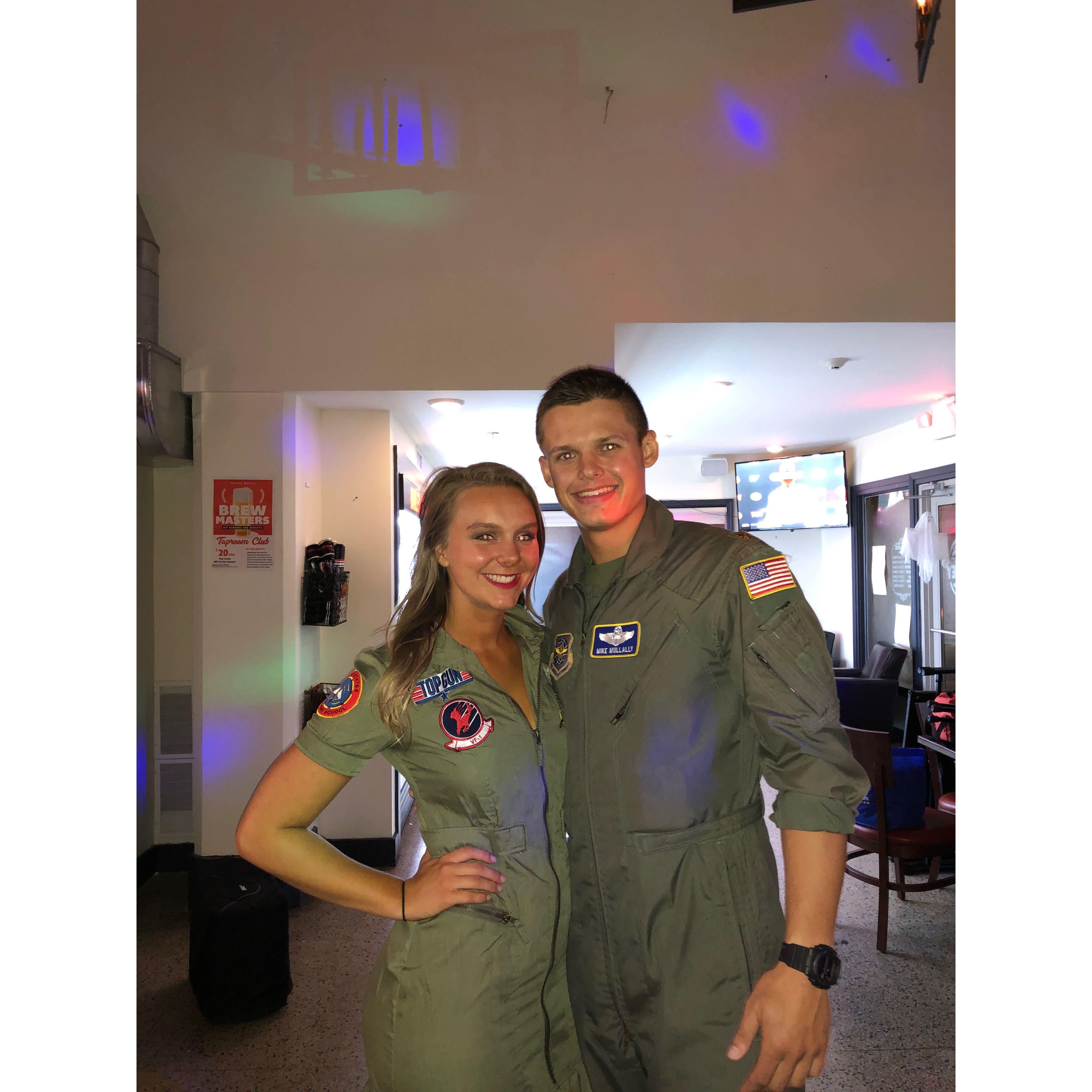 They of course had to dress up as pilots for Halloween!