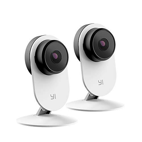 YI 2pc Smart Security Camera 3, AI-Powered 1080p Home Camera System IP Cam with 24/7 Emergency Response, Human Detection, Sound Analystics, 2.4G Wi-Fi, App for Nanny Monitor - Works with Alexa