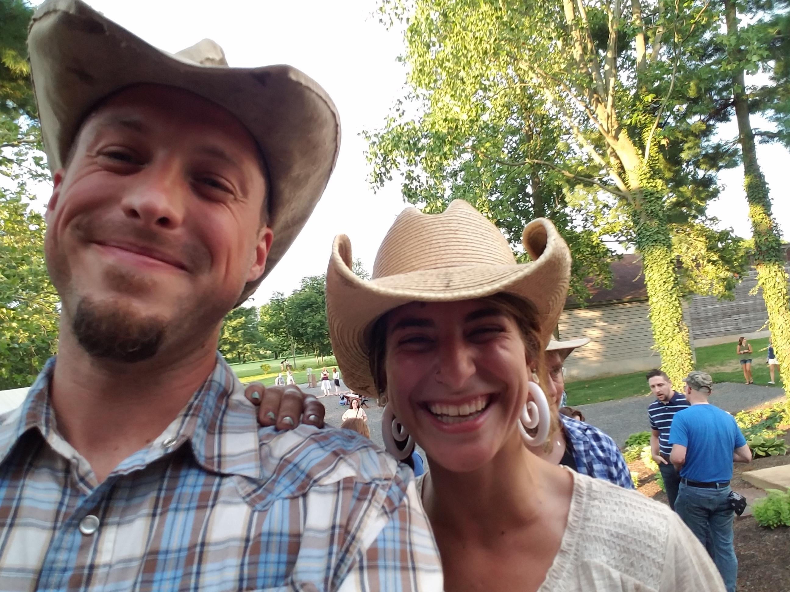Our "first" date!!! It wasn't official because Andrew was still completing his covenant with America's Keswick Colony of Mercy, but they spent a lot of time together line dancing.