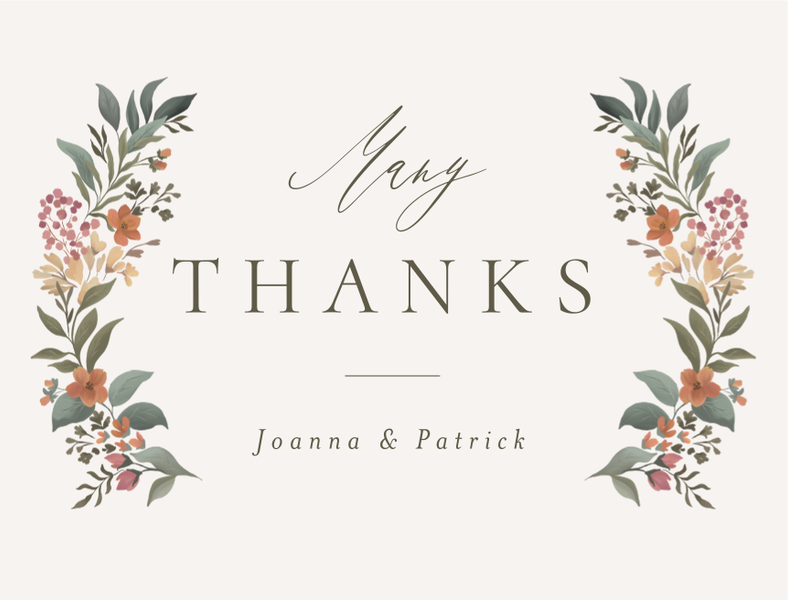 Souci Landscape | Light Oatmeal | Zola Thank You Cards