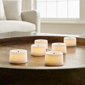 Flameless White Tea Lights, Set of 6