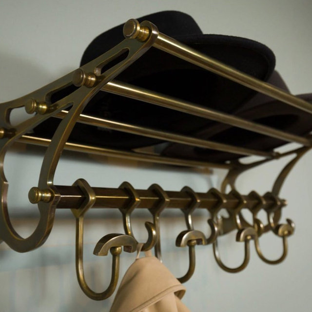 French COATRACK/Luggage Rack/Train Wall Mounted Rack vintage luxury decor 27"