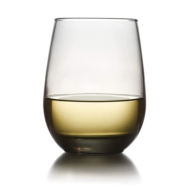 Libbey Classic Smoke All-Purpose Stemless Wine Glasses, Set of 6