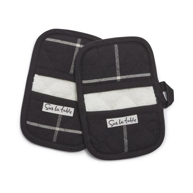 Sur La Table Windowpane Mini Mitts, Set of 2