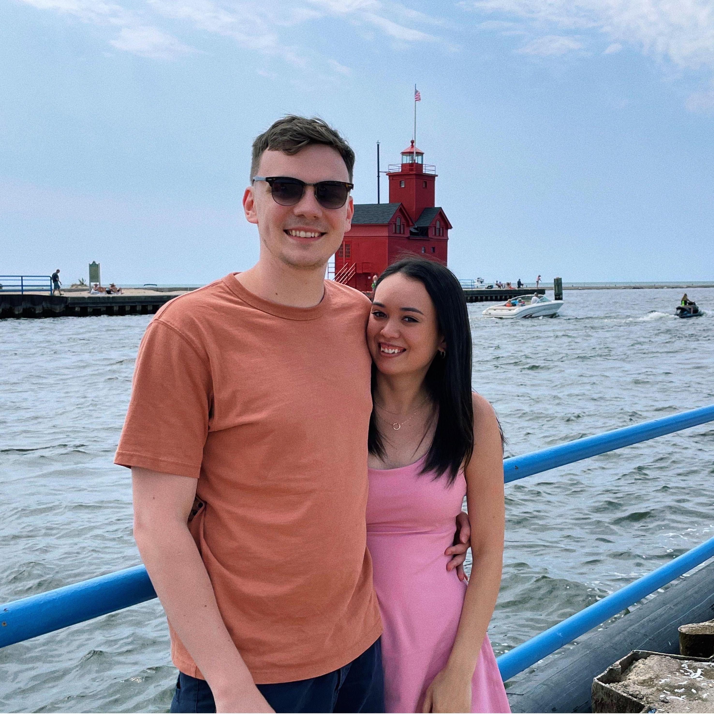 Our one-year anniversary trip in Holland, Michigan.