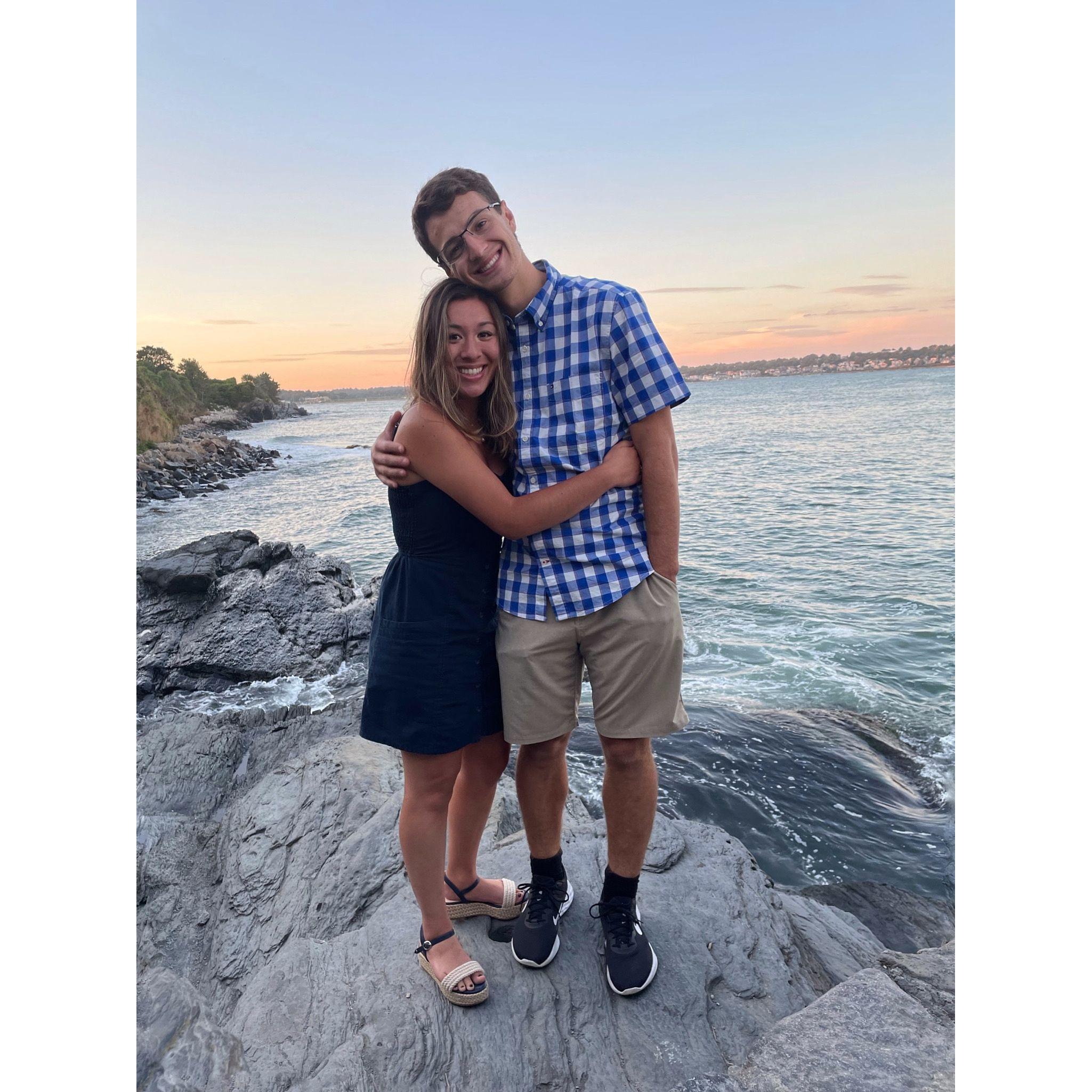 Summer in Newport, RI! Sean had just started his new job at Electric Boat in Groton, CT. This was back when Nicole was tan and saw the sun. Those were the days.