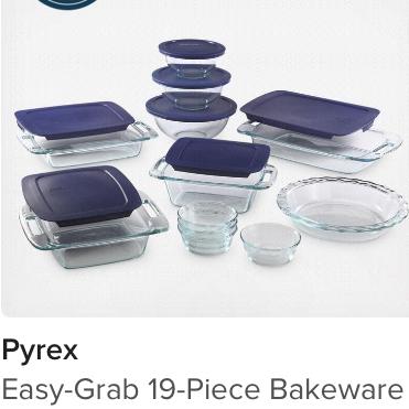 Pyrex - grab and go 19 piece bakeware