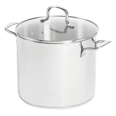 SALT™ 12 qt. Stainless Steel Covered Stock Pot