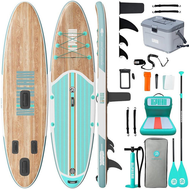 Niphean Paddle Board with Seat, 10’6’’ Inflatable Paddleboard & 4-Layer Insulated Paddle Board Cooler Box
