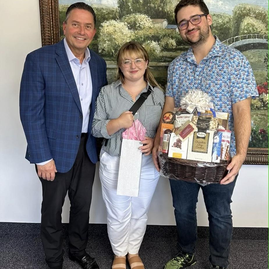 Celebrating Philip's closing on the house