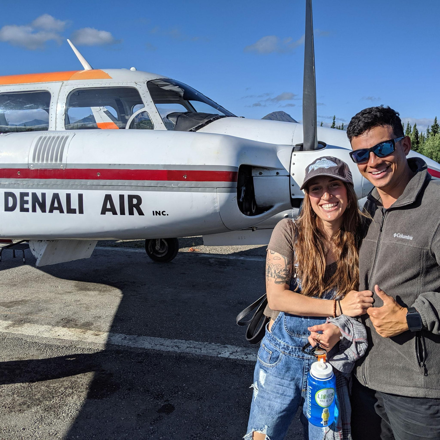 Taking a flightseeing tour in Denali, where we worked as rangers for a season.