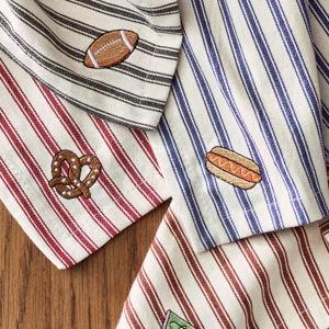Game Day Icon Striped Napkins, Set of 4