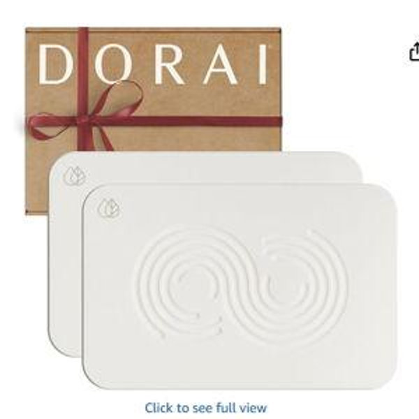 Dorai Home Bath Stone Mat 23.6"x15.4"| Luxury Diatomite Stone Bath Mat |Quickly Removes Water | Non-Slip, Quick-Dry Bath Mat for Bathroom | Zen Sandstone - 2 Pack