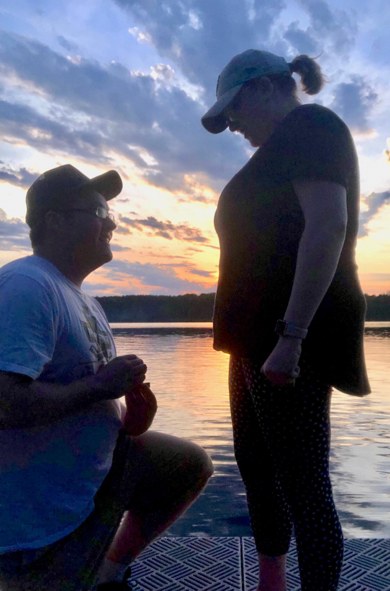After the second 10s timer was set, he popped the question!