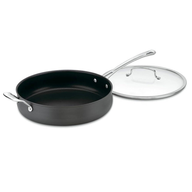 Cuisinart Contour Hard Anodized 5 Quart Sauté Pan w/Helper Handle & Cover