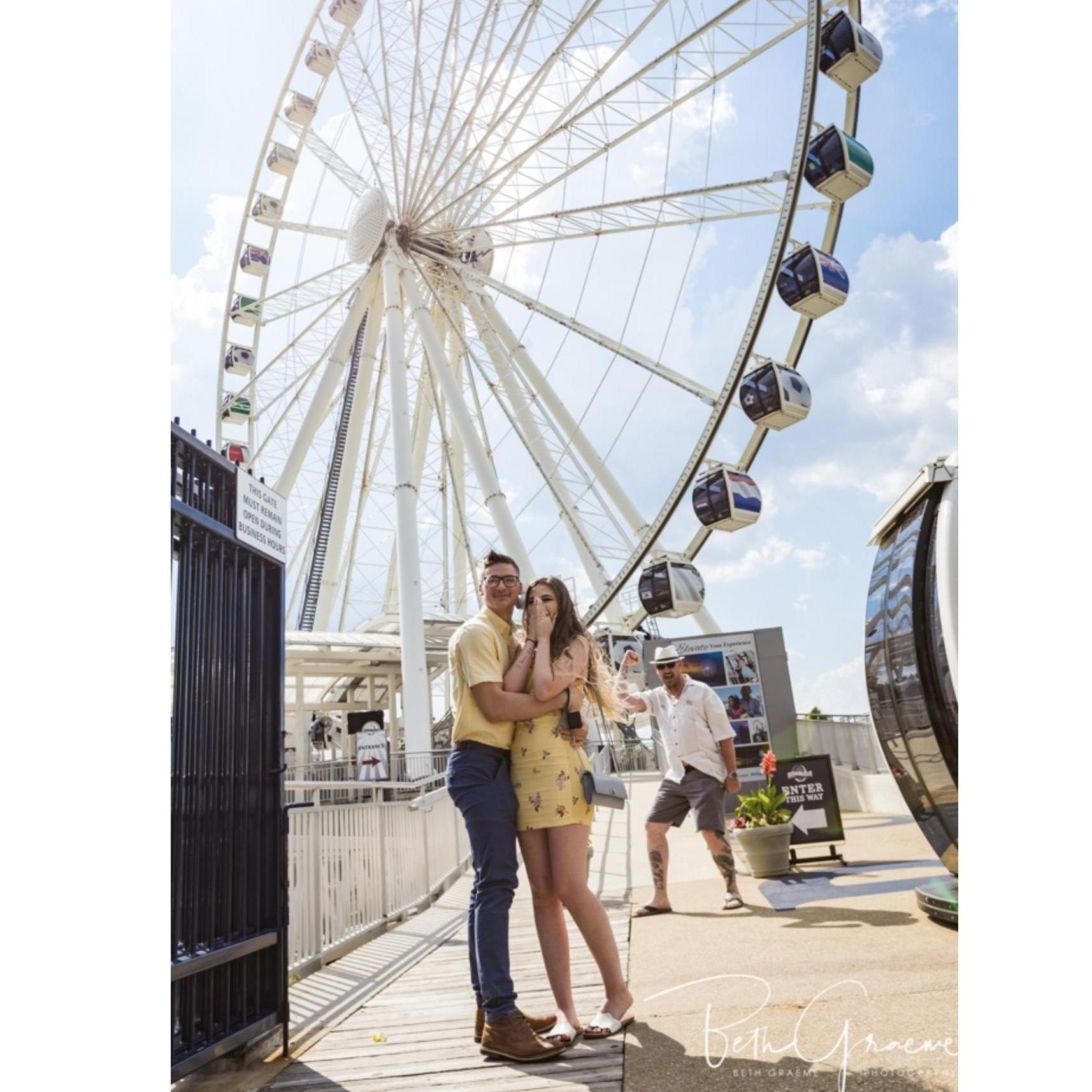 The moment when Kaitlyn realized her mom was there. She still was unaware of her dad in the background.