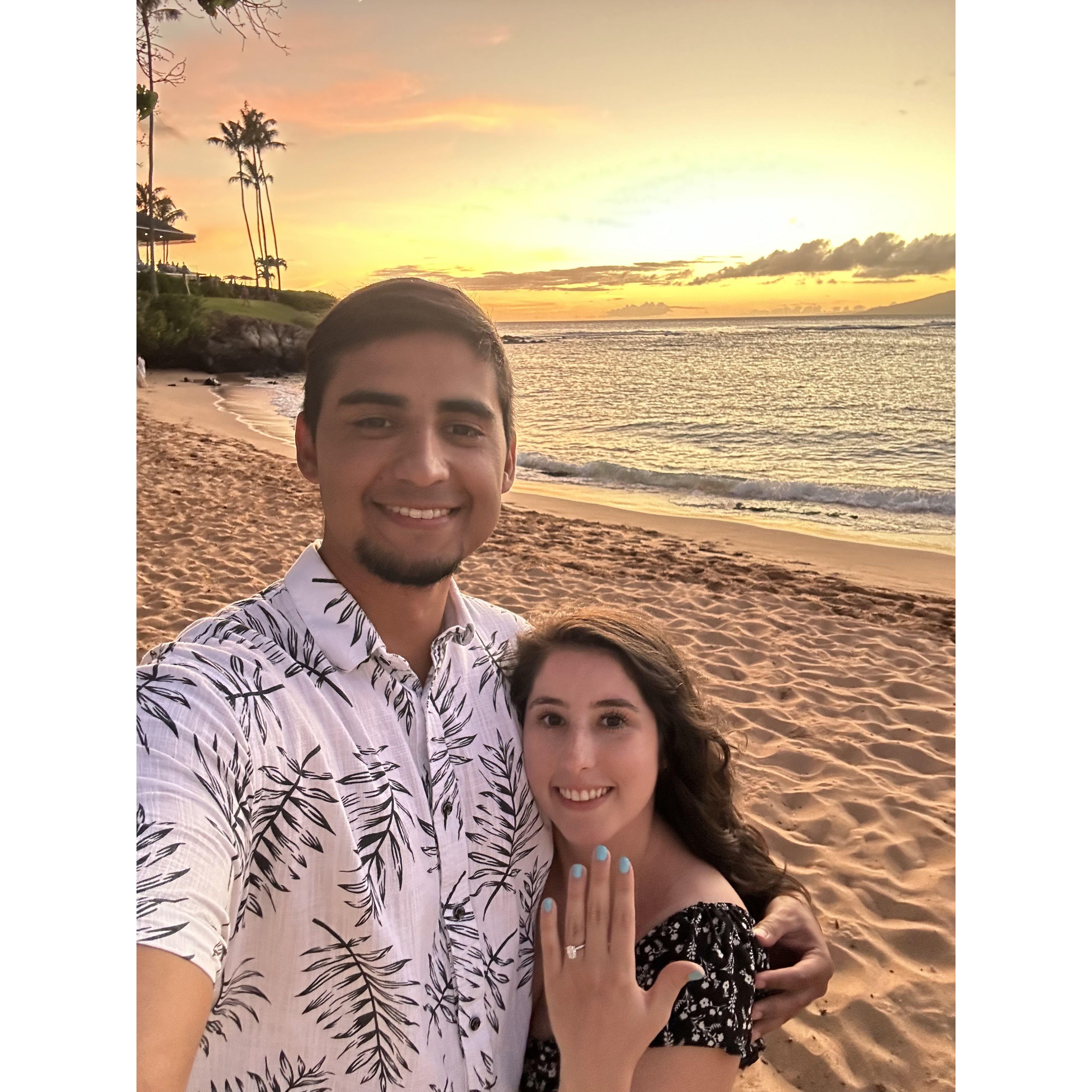 The photo we sent to our close friends and family to announce our proposal!