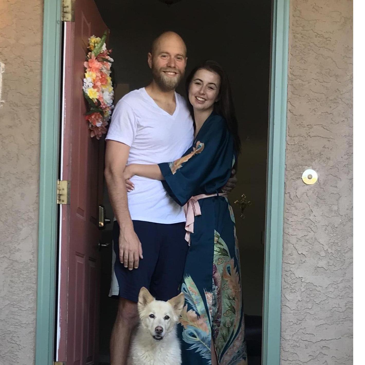 Our little family with our dog, Layla!