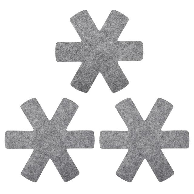 Unique Bargains Polyester Felt Kitchen Textiles Plate Pot and Pan Protectors Gray 10/14/15" 12 Pcs