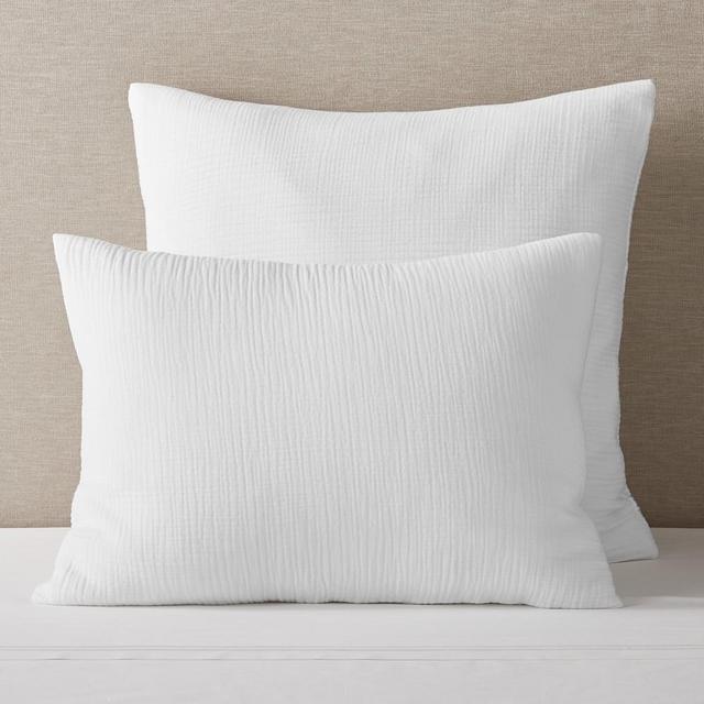 Organic Cocoon Duvet and Shams, Standard Sham, White