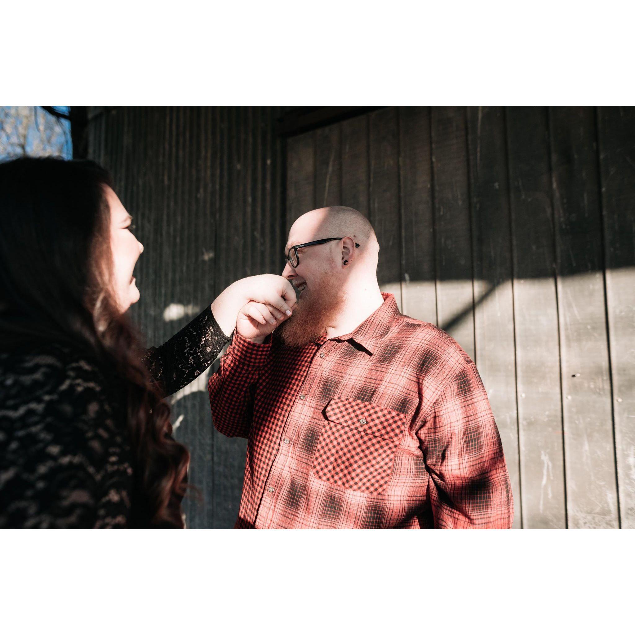 He felt super awkward kissing my ring though haha