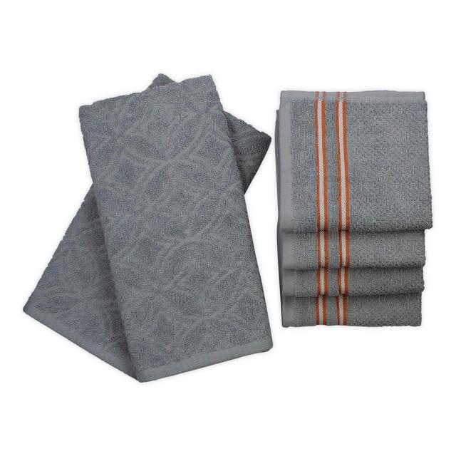 Freshee 6-Piece Kitchen Towel Set in Grey