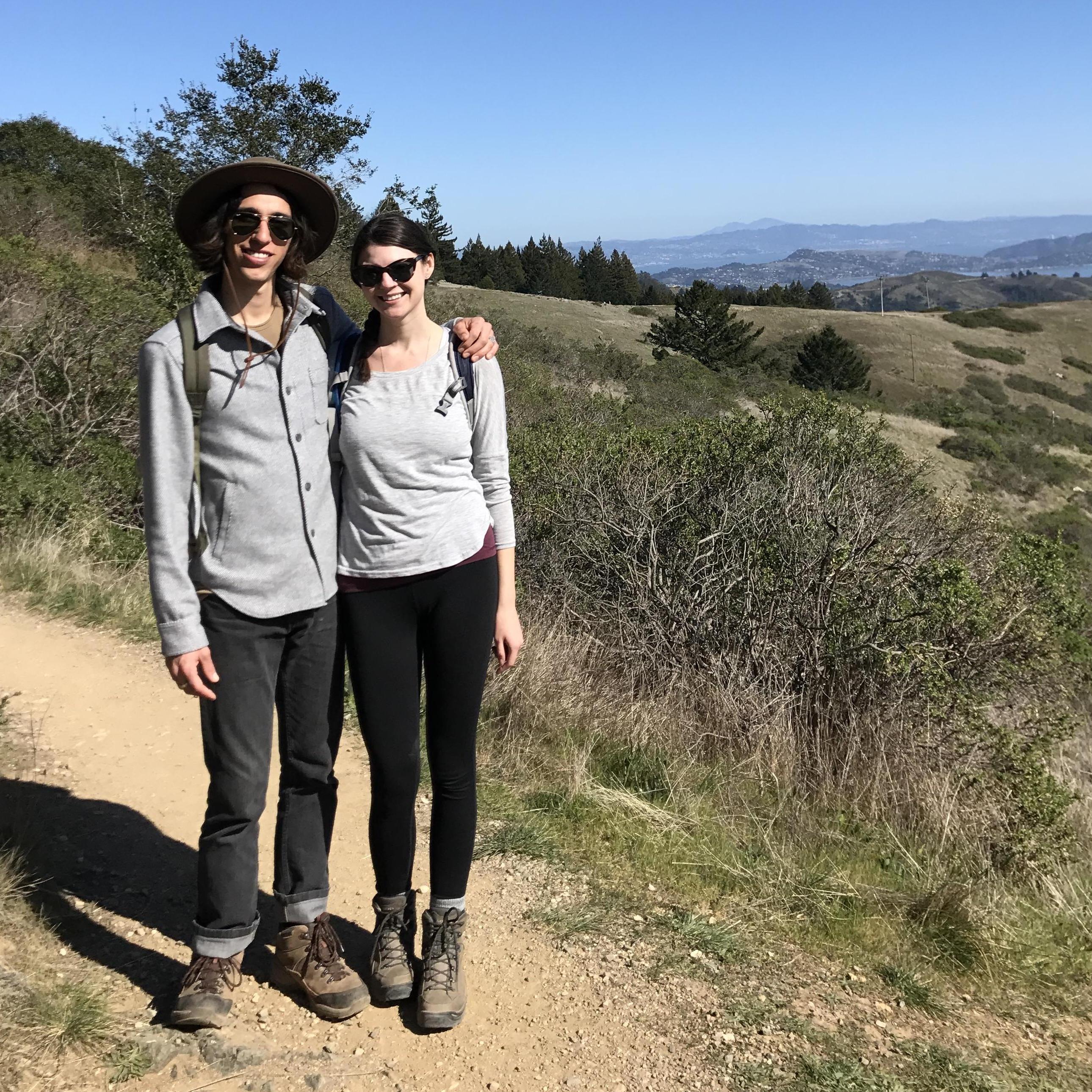 hiking to the top of Mount Tamalpais