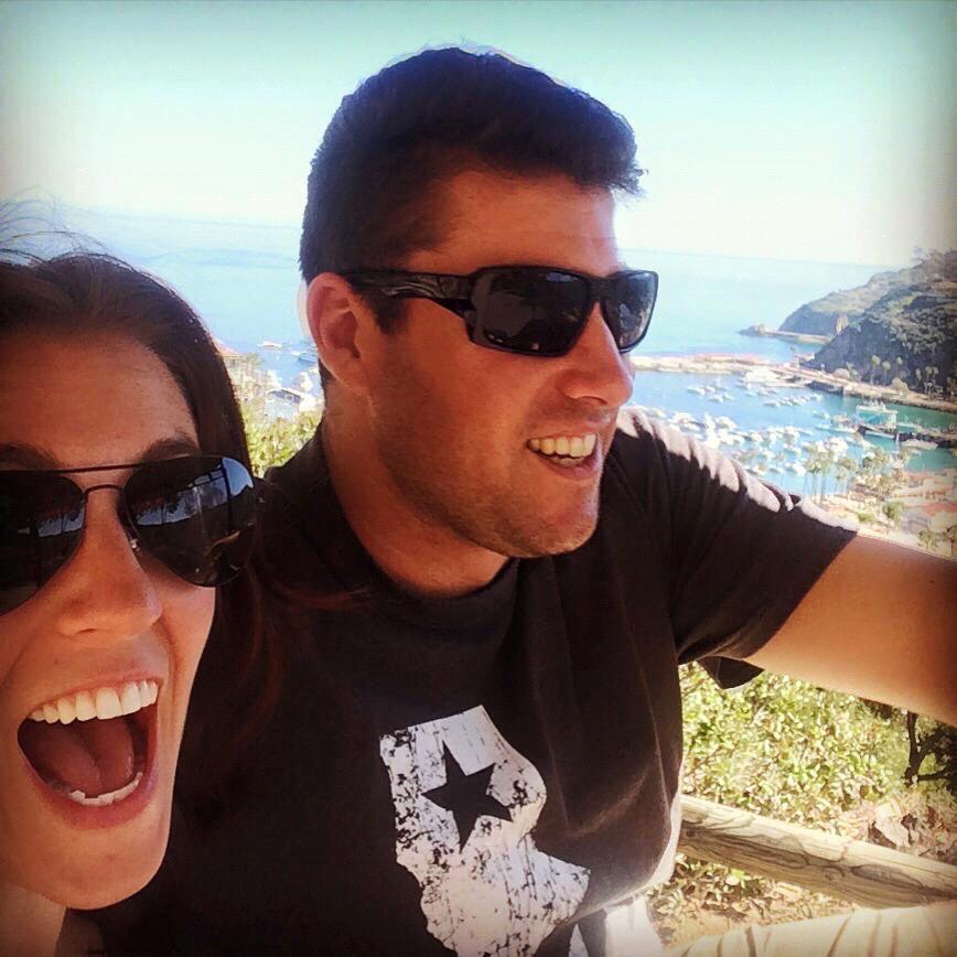 Golf carting around Catalina Island on Valentine's Day