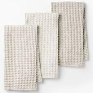 3pc Waffle Kitchen Towels - Figmint™ Light Gray