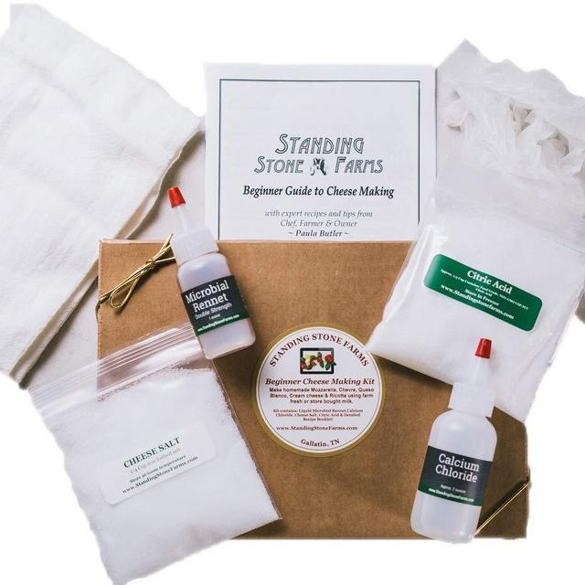 Standing Stone Farms Basic Beginner Cheese Making Kit - Mozzarella, Burrata, Burricota, Chevre, Ricotta, Mascarpone & Butter!