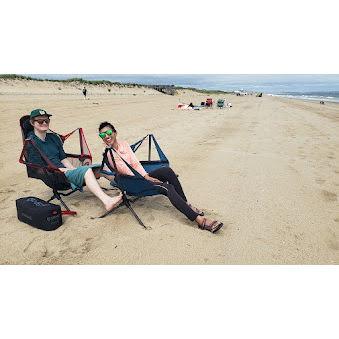 A very cold beach day in Massachusettes.
