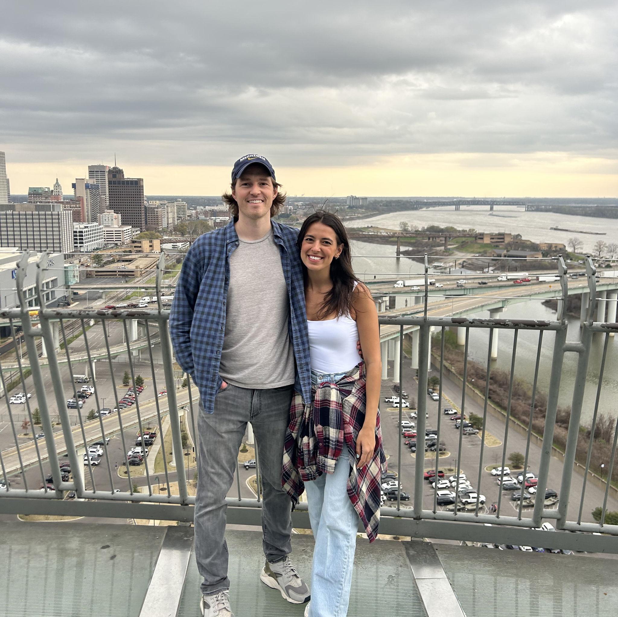 View of downtown Memphis from the top of the Bass Pro Shops Pyramid