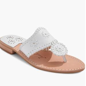 Jacks Flat Sandal (size 5.5) - color white
