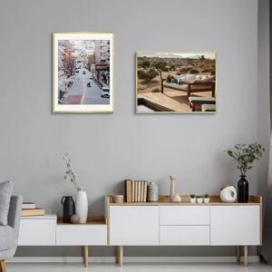 Drennon Metal Picture Frame with Mat (Set of 2) - Gold