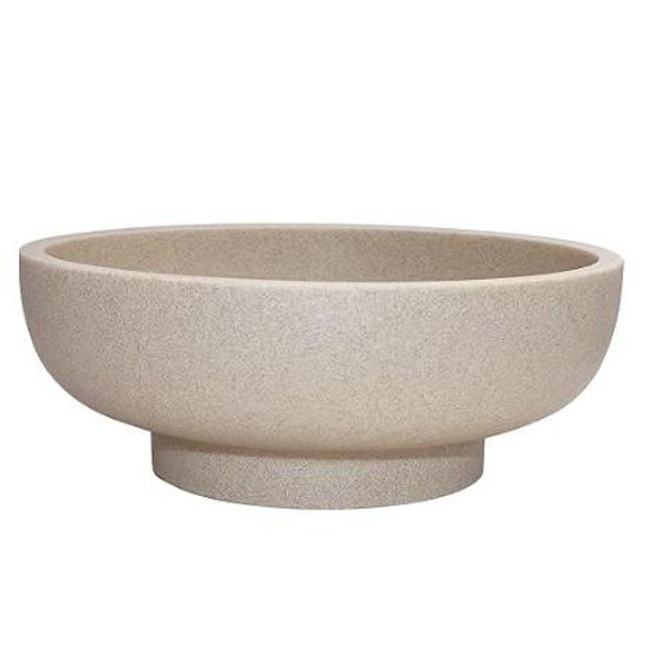 Large Decorative Bowl, Fruit Bowl for Kitchen Counter, Modern Resin Bowl for Home Decor, Key Holder for Entry Table, Sand Beige
