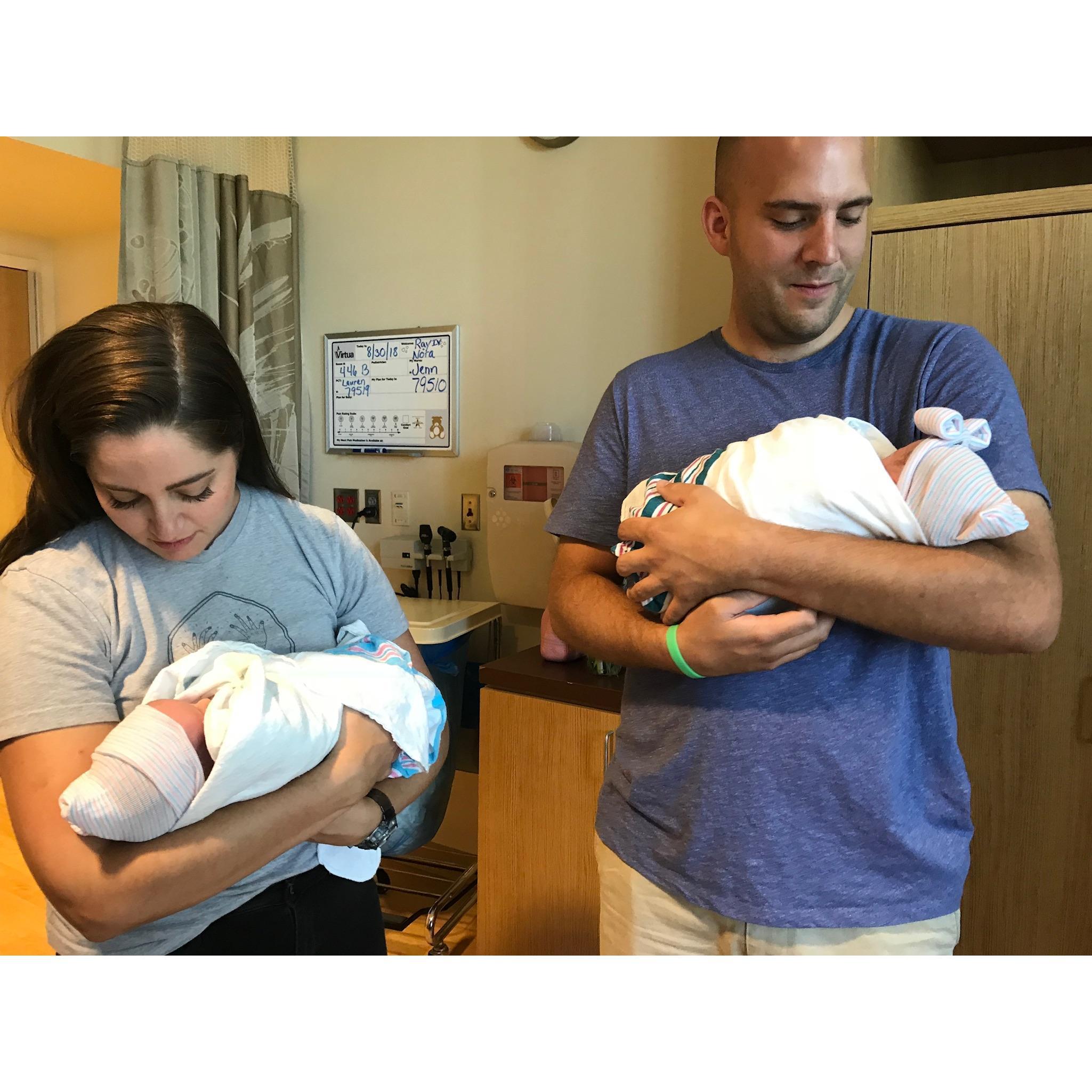 Our first niece & nephew, Nora & Raymond IV. They can't wait to officially call him "Uncle Dan"!!