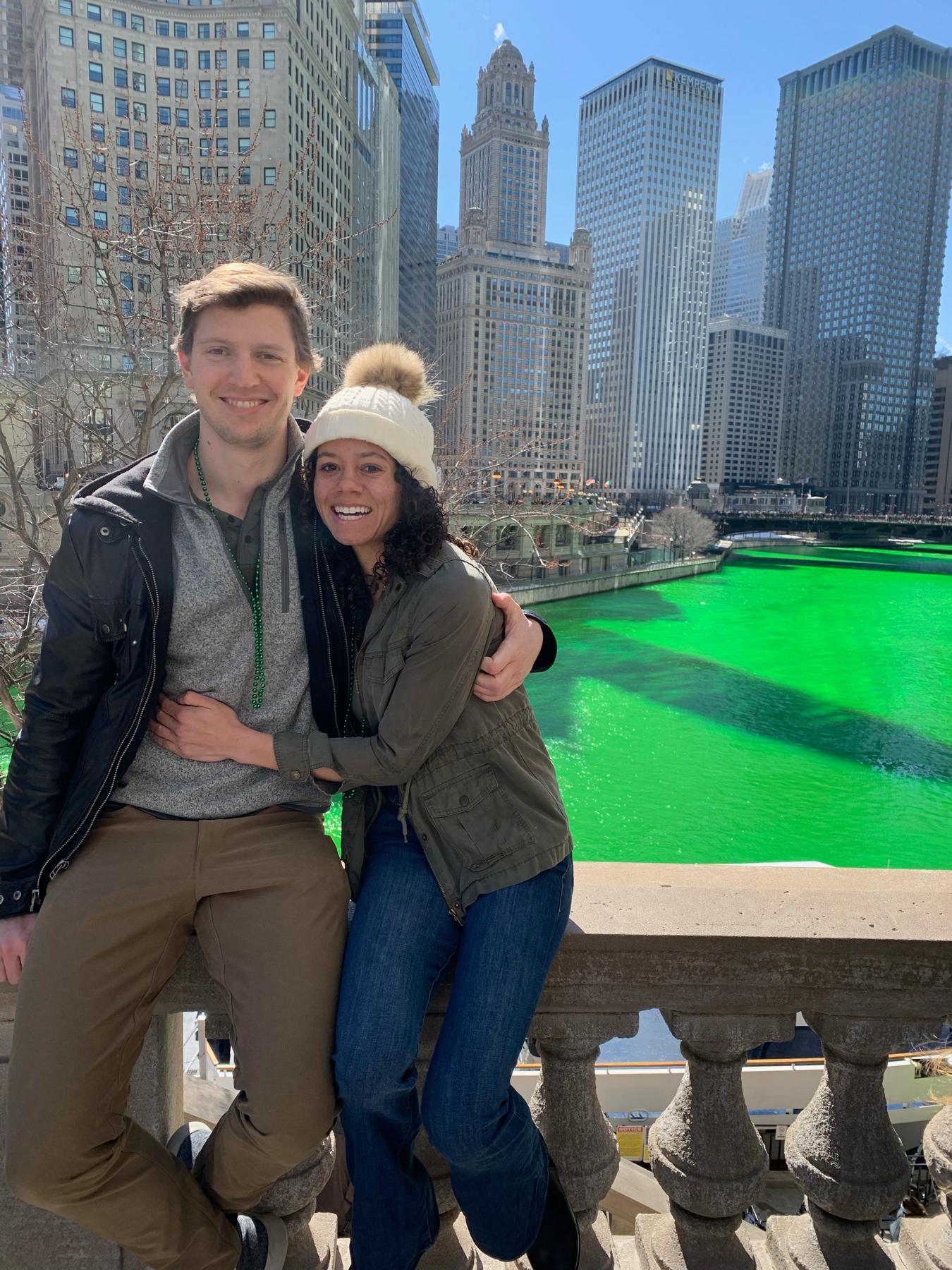 St.Patricks Day in Chicago 2021.