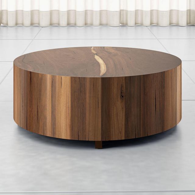 Dillon Natural Yukas Round Wood Coffee Table