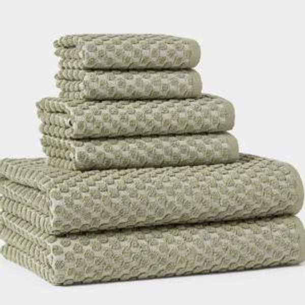 6pc Performance Plus Textured Dot Bath Towel Set - Threshold™