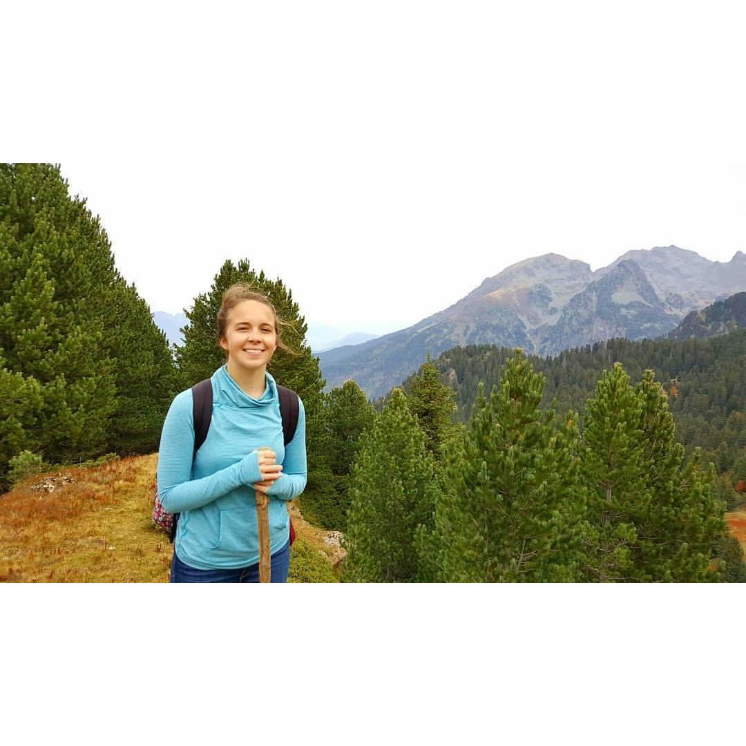 Emily on a hike in the French Alps.