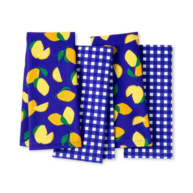 Kate Spade New York Lemon Party and Spring Gingham Kitchen Towel 4-Pack