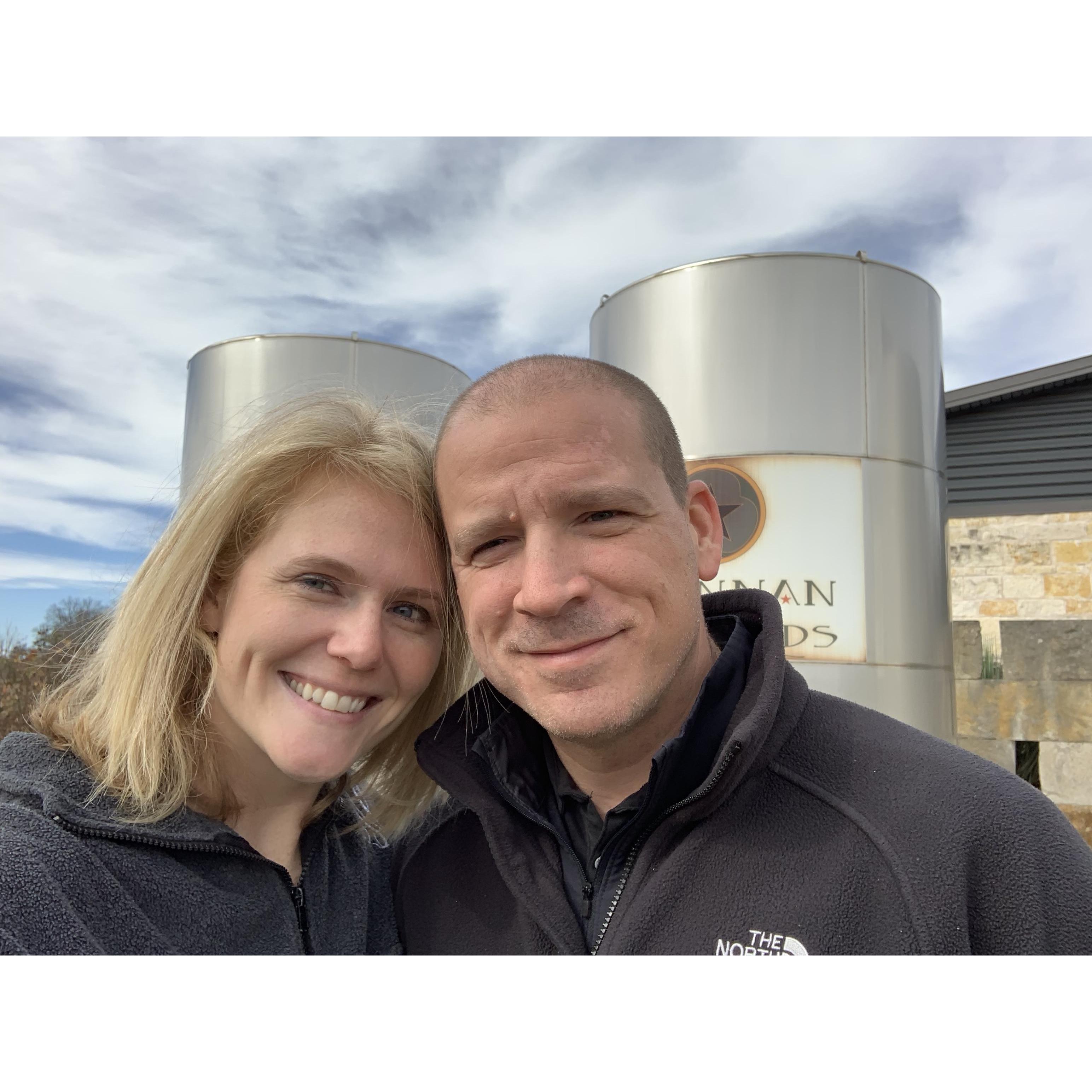 Visiting a winery in Fredericksburg, TX
