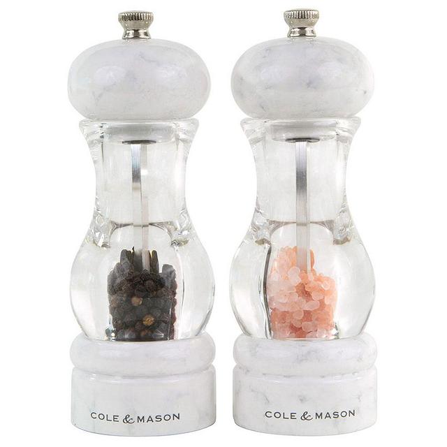 Cole & Mason Marble 105 Salt and Pepper Grinder Gift Set with Refills