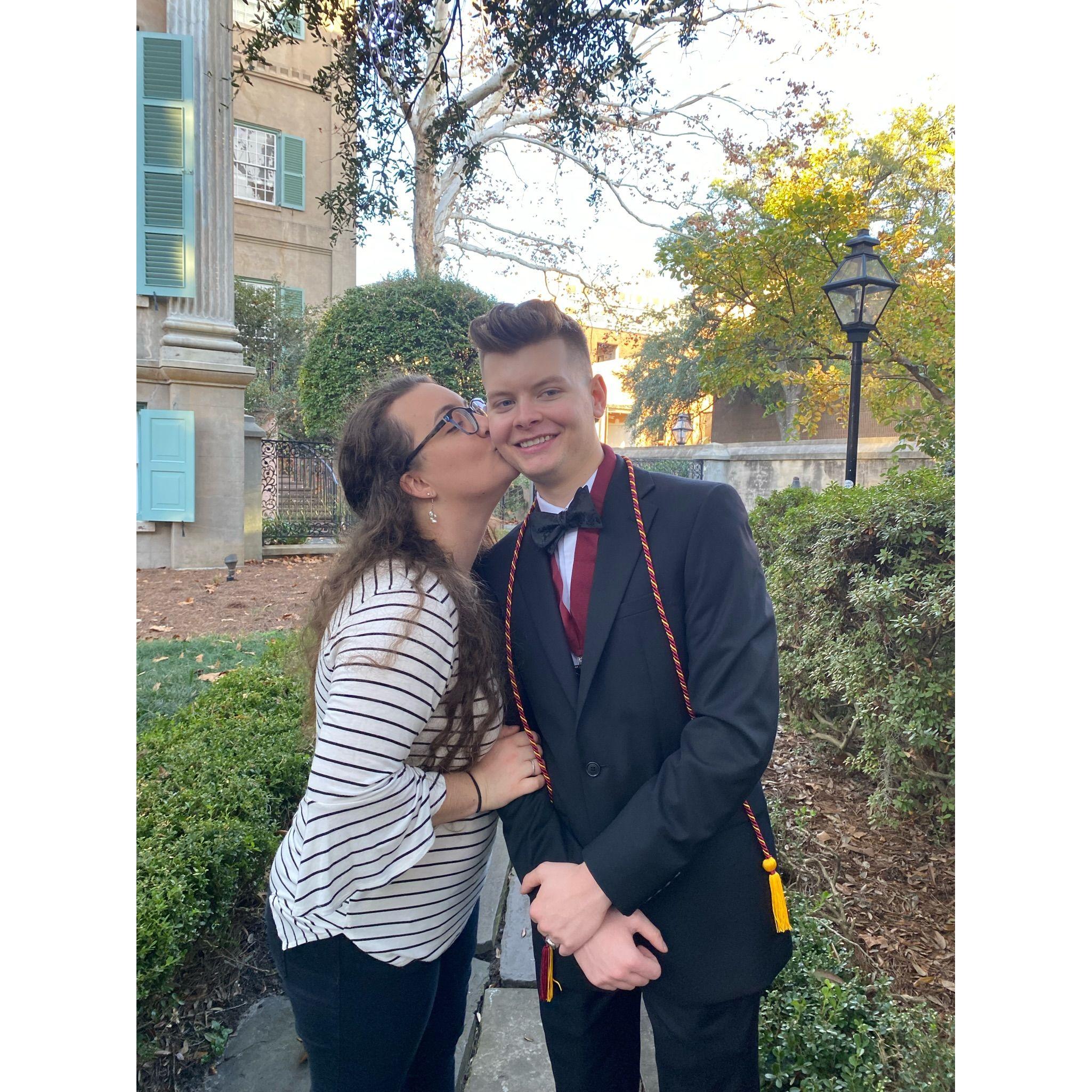 Alex graduates from the College of Charleston