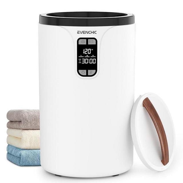 Evenchic Towel Warmer, 20L Hot Towel Warmers for Bathroom with 24H Timer, Temperature Adjustable, LED Display, Auto Shut Off, Even Heated for Oversized Towels, Bathrobes, Blankets