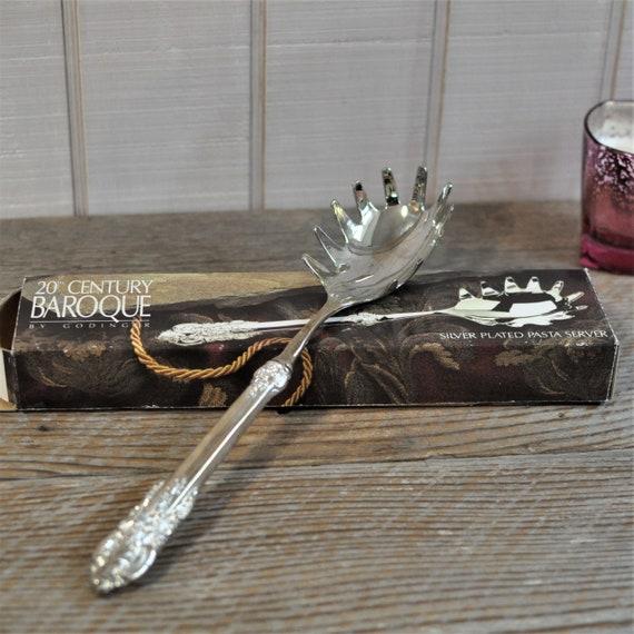 Godinger 20th Century Baroque Pasta Server, Salad Fork, Silver Plated, Elegant Table Scape, Bridal Garden Luncheon, Hostess, Replacement