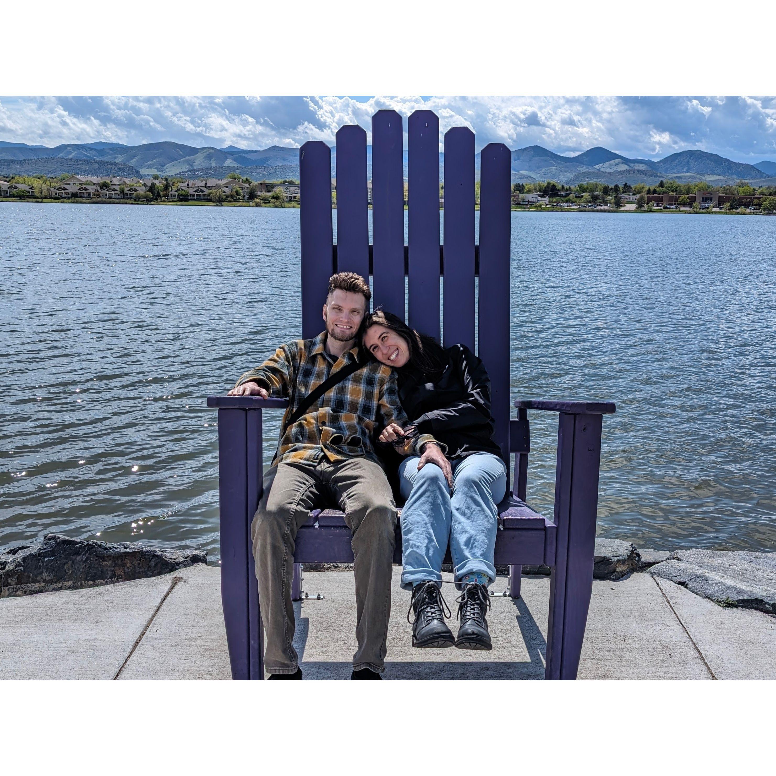 Who doesn't love a big Adirondack chair?? May 2024 in Littleton, CO.