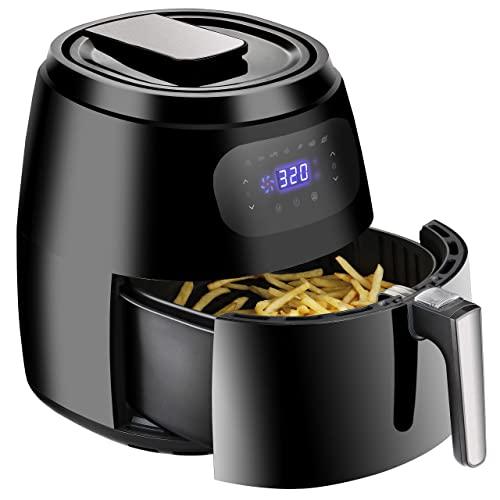 SUPER DEAL Pro 1700W Digital Air Fryer 7.6 Quart Extra Large Capacity Oven Cooker with 7 Cooking Presets Auto Shut off & Timer Dishwasher Safe Parts Recipes & CookBook