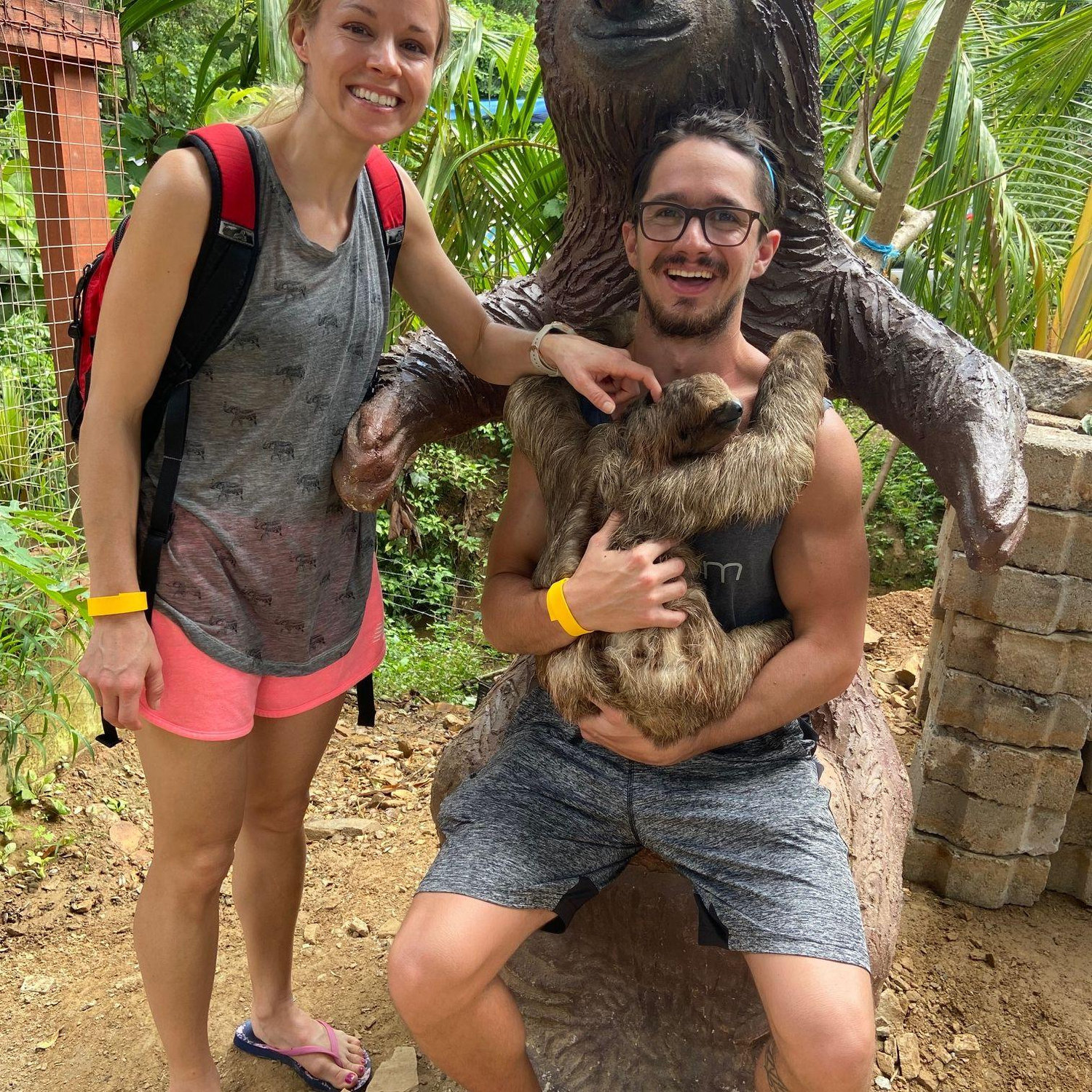 Honduras-Colin loved the sloths, Marj not so much!