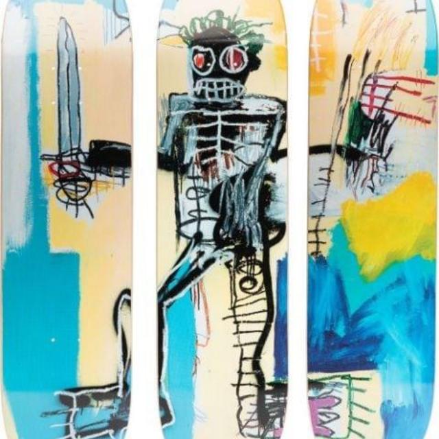 The Skateroom x Jean-Michel Basquiat 'Warrior, 1982' skateboard set